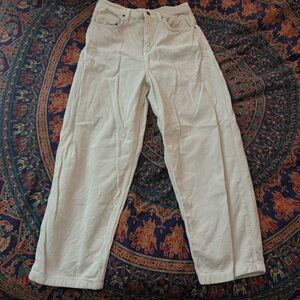 white corduroy pants